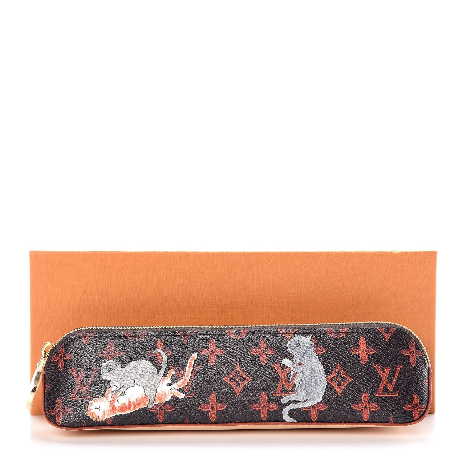 Louis Vuitton Catogram Elizabeth Pouch Orange Marron 8 of 8