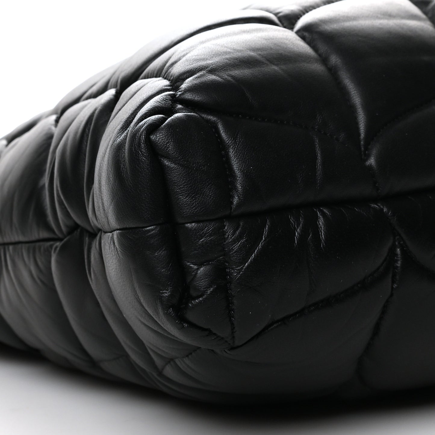 Nappa Pillow Quilted Big Softie Tote Black