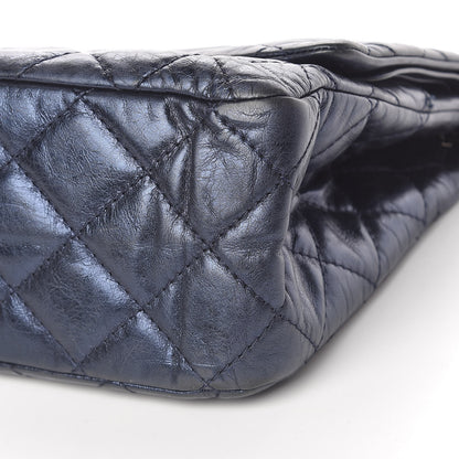 Chanel Metallic Aged Calfskin Quilted 2.55 Reissue 227 Flap Blue 10 of 13
