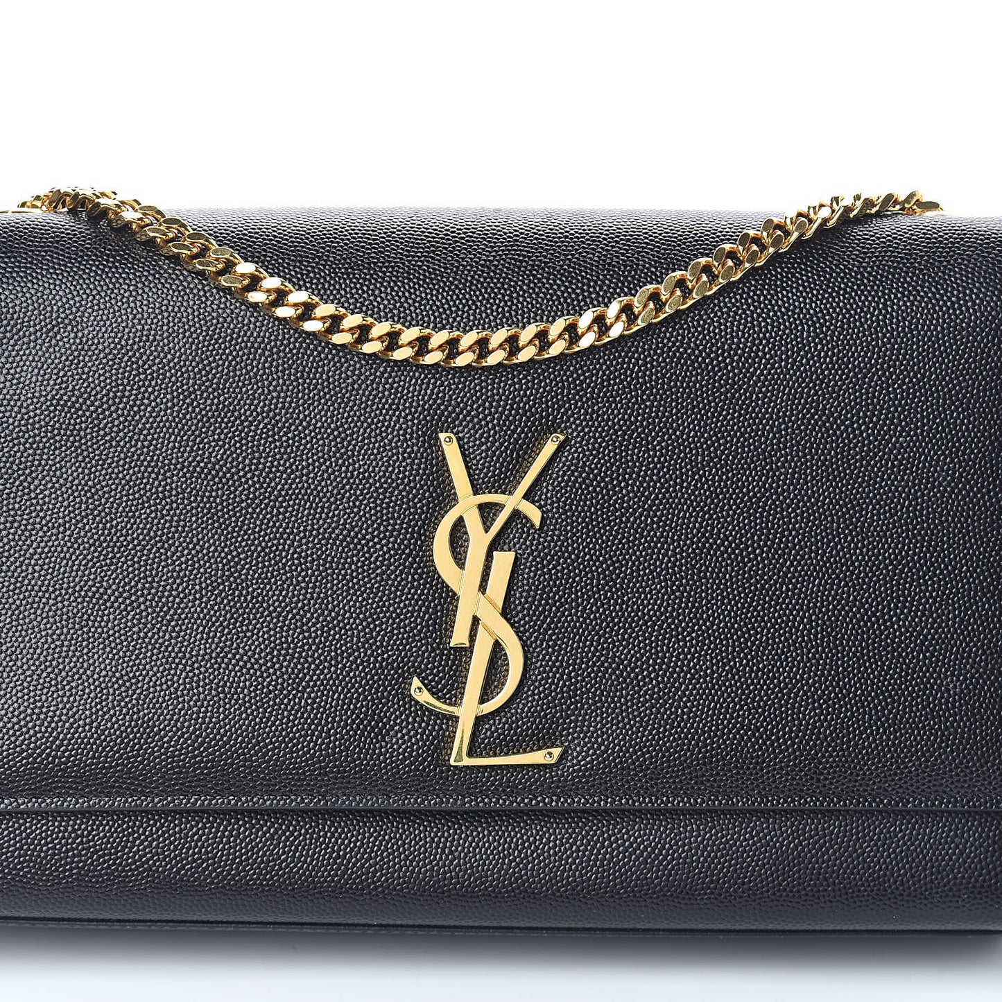 Grain De Poudre Medium Classic Monogram Kate Satchel Black