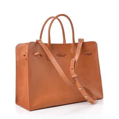 Mansur Gavriel Vegetable Tanned Calfskin Large Sun Bag Camello 3 of 9