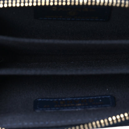 Chanel Caviar Enamel Coco Casino Quilted Zip Coin Purse Navy Blue 5 of 8