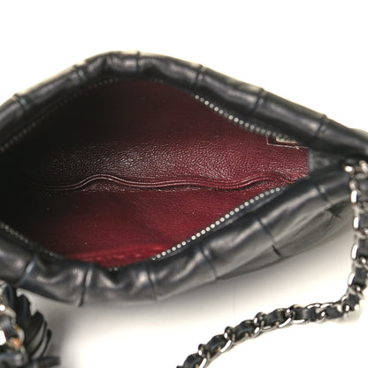 Chanel Lambskin Pleated Tassel Shoulder Bag Black 4 of 4