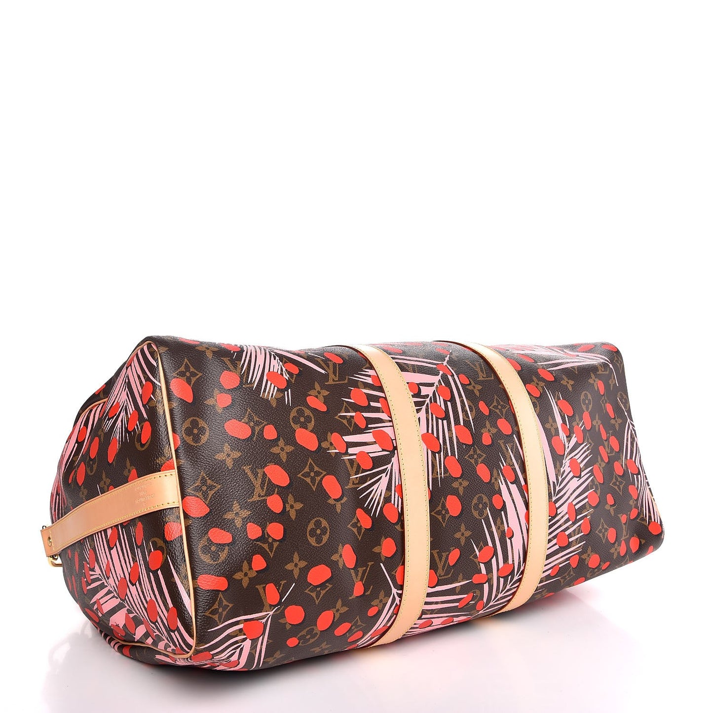 Monogram Jungle Dots Keepall Bandouliere 50 Sugar Pink Poppy