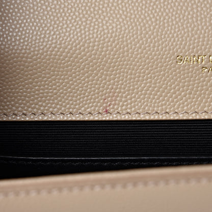 Saint Laurent Grain De Poudre Medium Monogram Kate Satchel Nude Powder 9 of 13