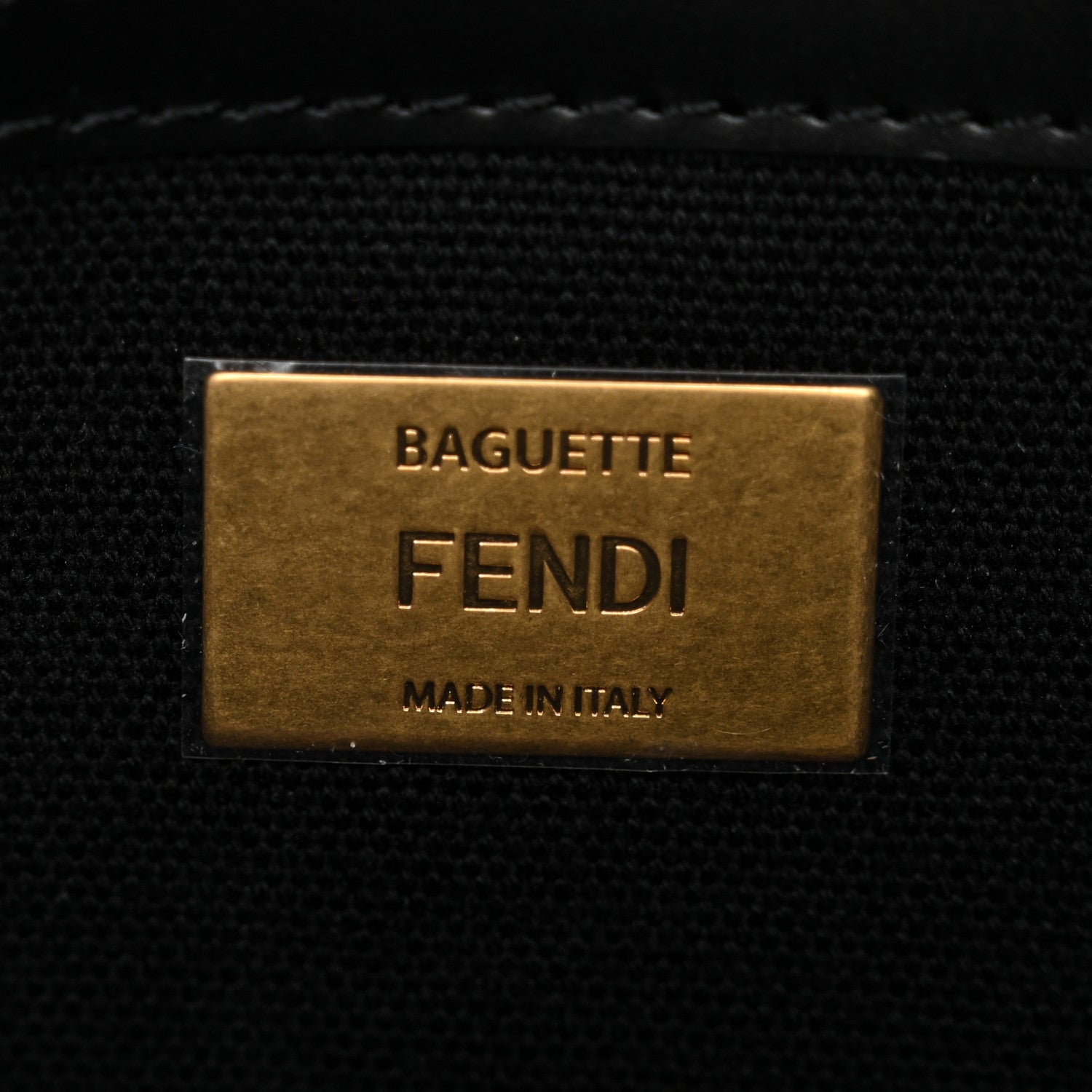 Fendi Canvas Vitello King Extra Strap FF Embroidered Baguette Black 6 of 9