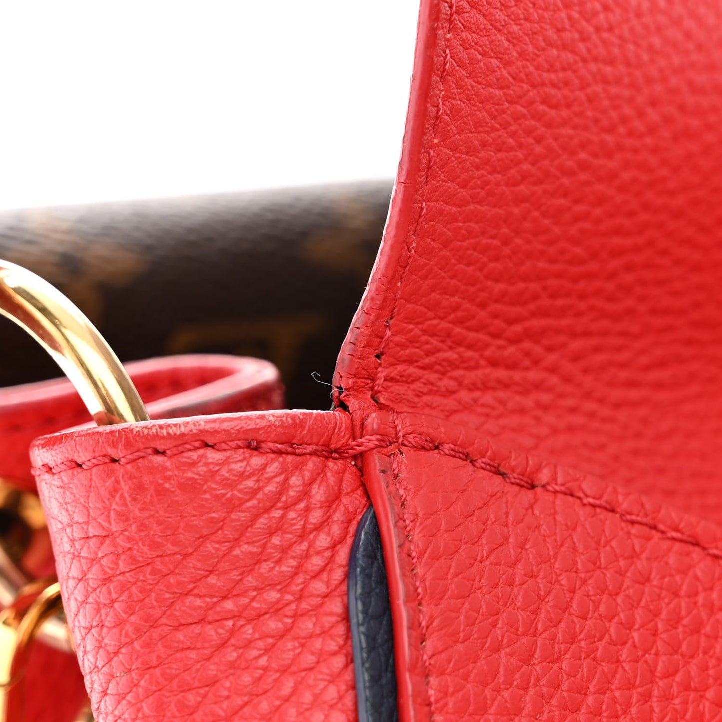 Grained Calfskin Monogram Double V Rubis