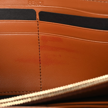 Fendi Vitello Soft F is Fendi Bi-Color FF 1974 Embossed Continental Envelope Wallet On Chain Camelia Saddler 10 of 11