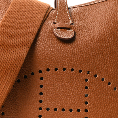 Hermes Taurillon Clemence Evelyne III PM Gold 8 of 10