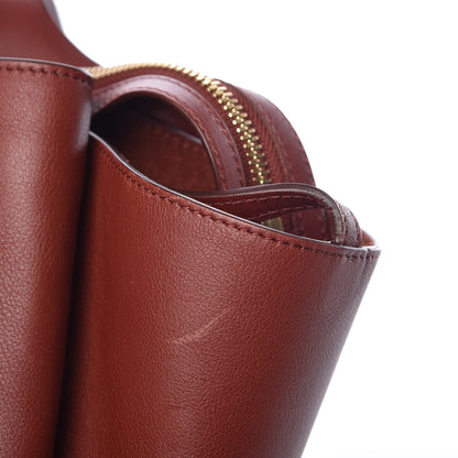 Celine Calfskin Medium Tri-Fold Bag Red Wood 15 of 15