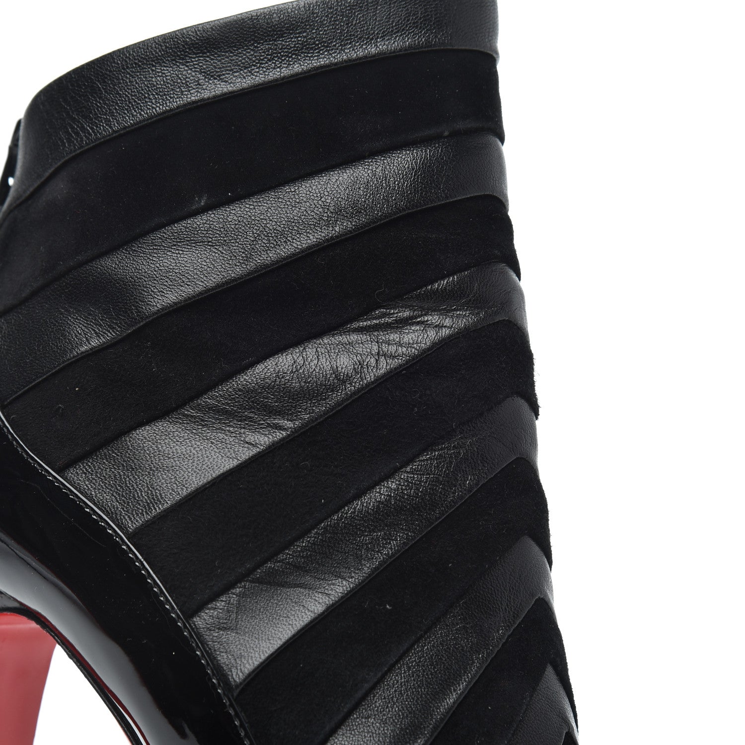 Christian Louboutin Patent Suede 85 Ankle Booties 37.5 Black 8 of 17