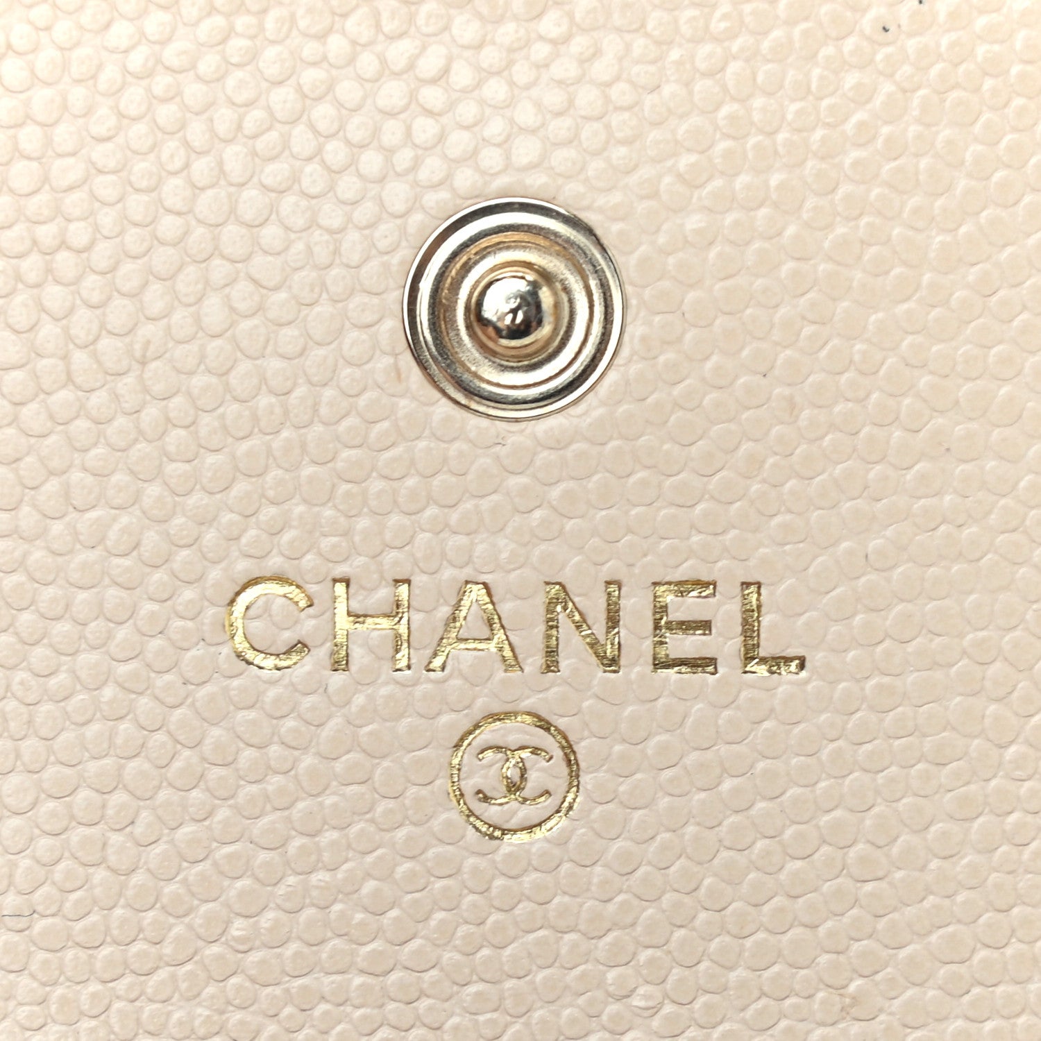 Chanel Caviar Pearl Quilted Coco Candy Flap Card Holder Beige 6 of 8
