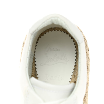 Christian Louboutin Toile Calfskin Espasneak Flat Sneaker 38 Ivory 7 of 9