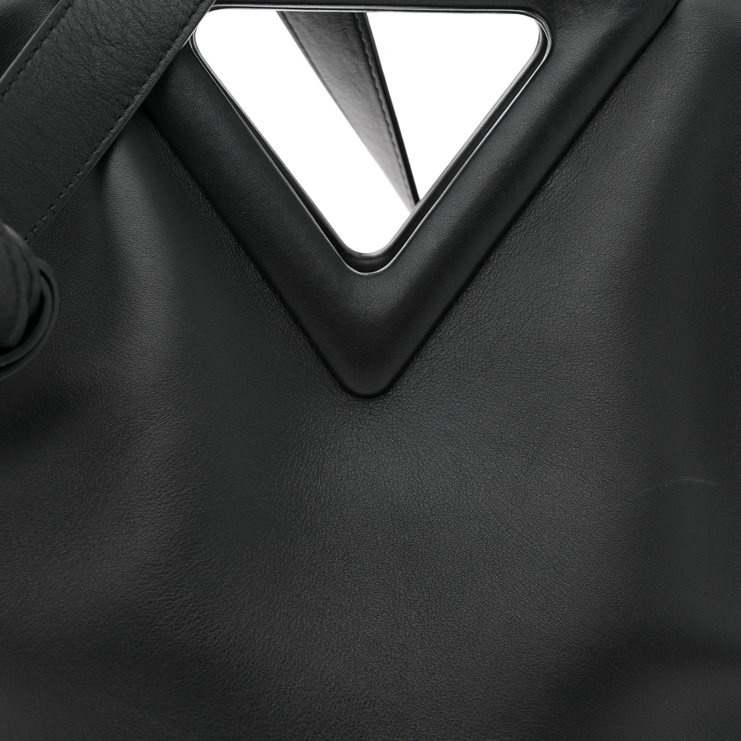 Calfskin Medium The Point Triangle Bag Black