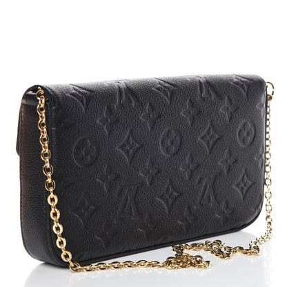 Louis Vuitton Empreinte Pochette Felicie Chain Wallet Black 4 of 10