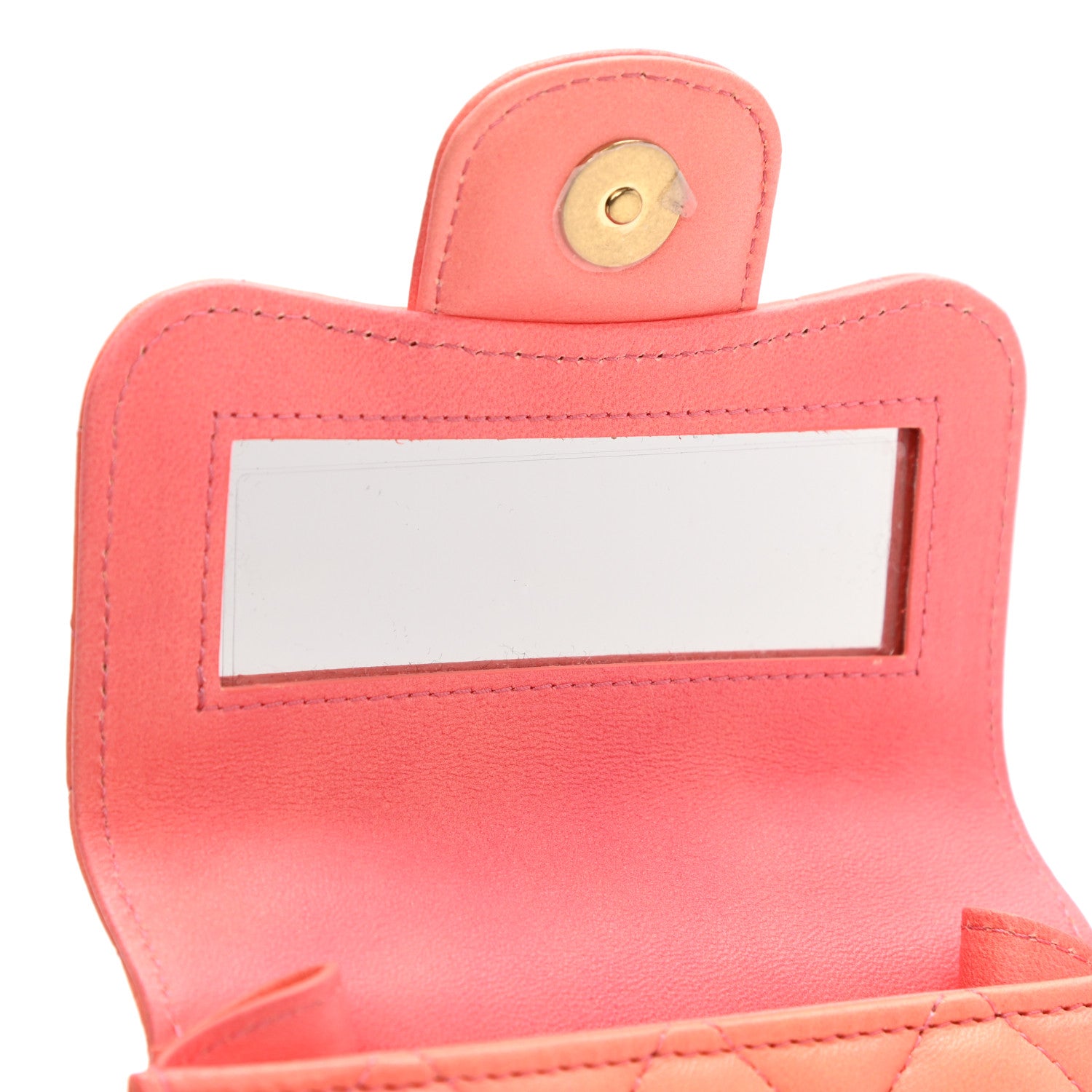 Chanel Lambskin Quilted Ombre Top Handle Flap Clutch With Chain Rose 8 of 12