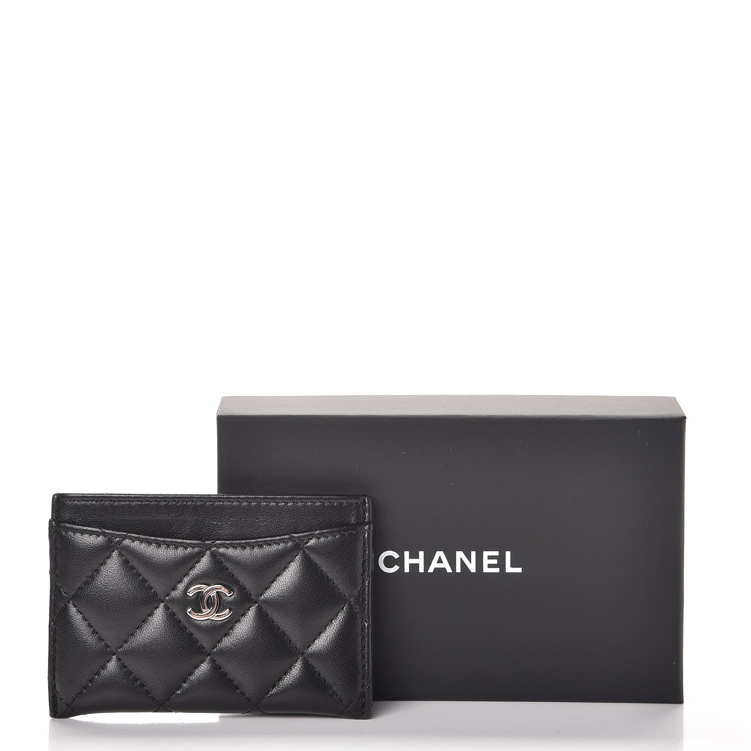 Chanel Lambskin Quilted Card Holder Black 9 of 9