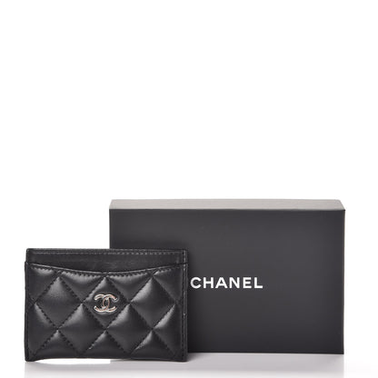 Chanel Lambskin Quilted Card Holder Black 9 of 9