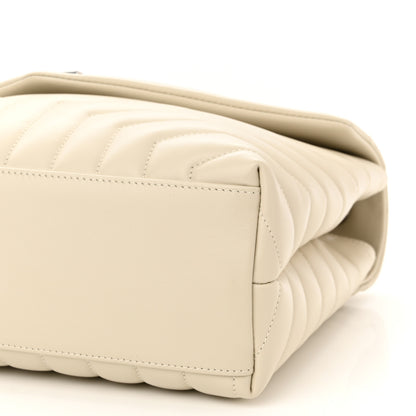 Saint Laurent Calfskin Y Quilted Monogram Medium Loulou Chain Satchel Crema Soft 11 of 11