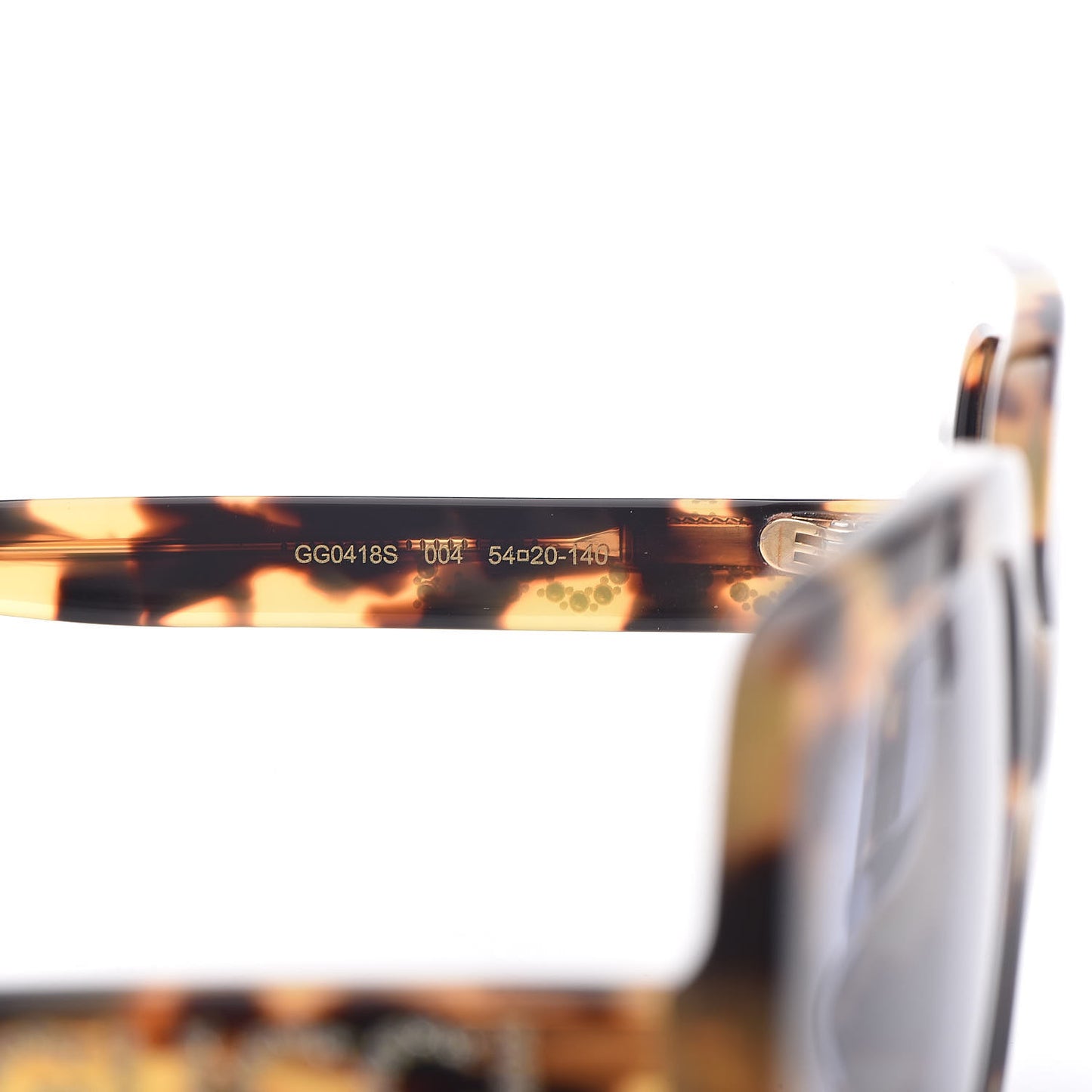 Square Frame Crystal Sunglasses GG 0418S Tortoiseshell