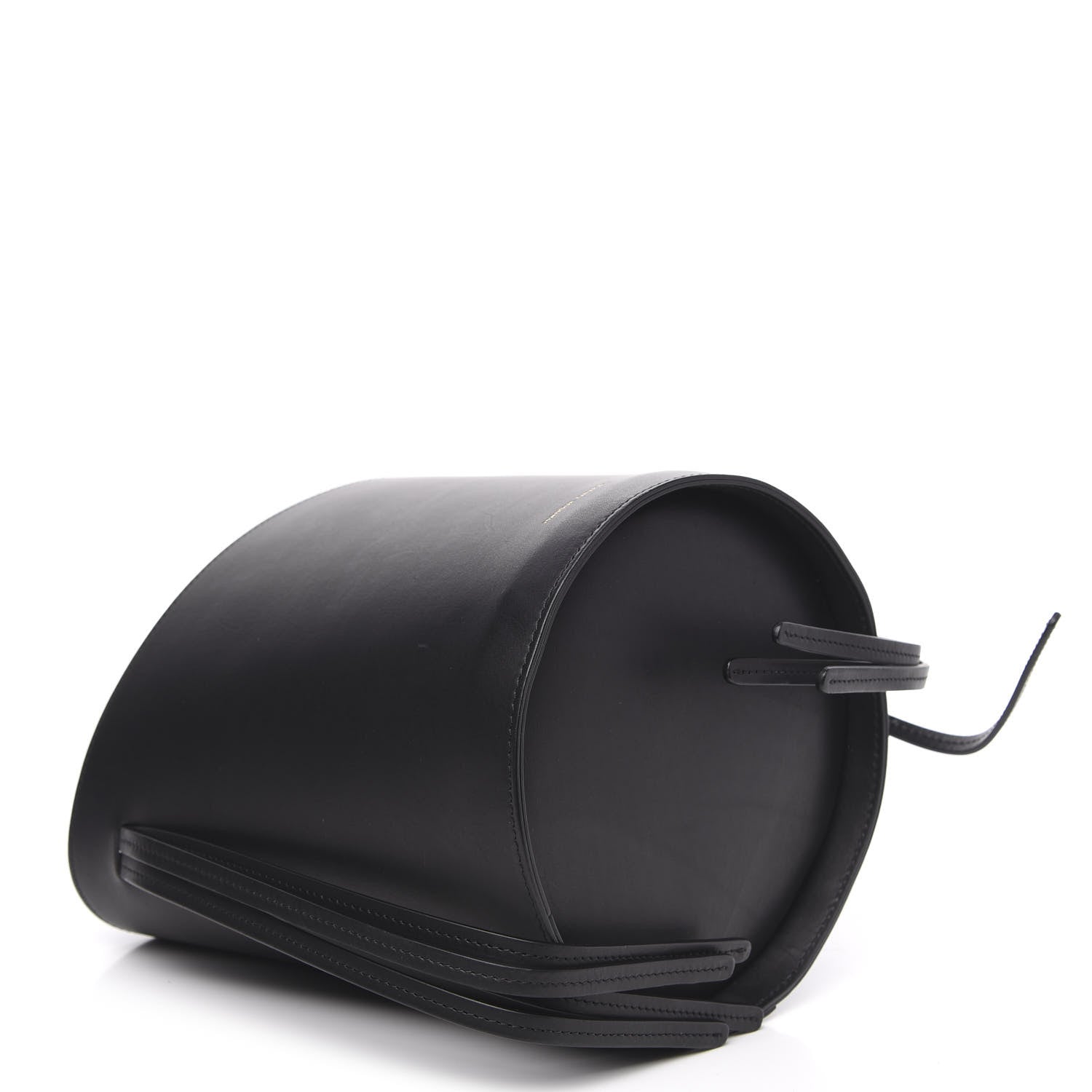 Mansur Gavriel Calfskin Fringe Bucket Bag Black 4 of 9