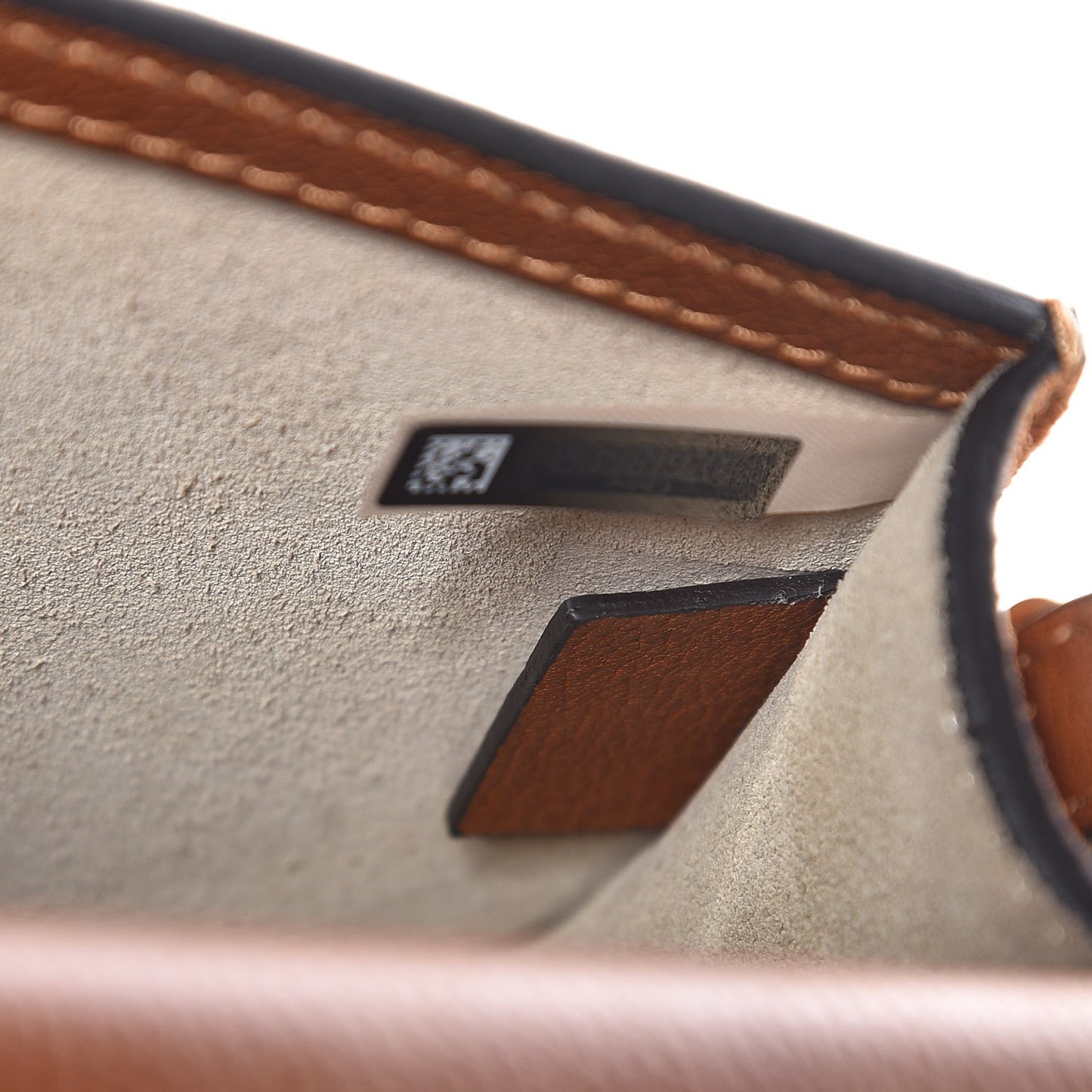 Calfskin Suede Small Nile Bracelet Bag Caramel