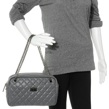 Chanel Aged Calfskin Reissue Medium Camera Case Gray 2 of 7