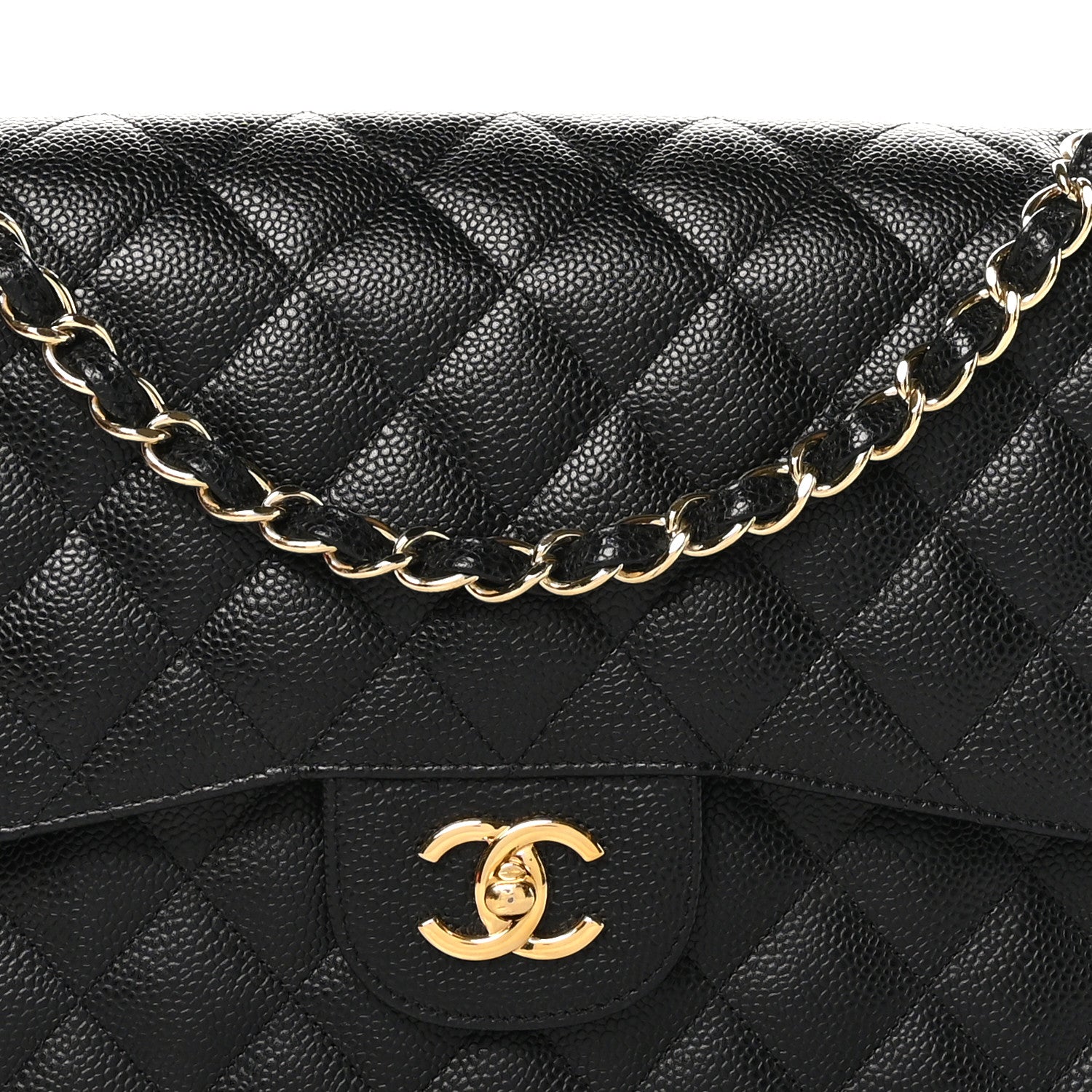 Chanel Caviar Quilted Jumbo Double Flap Black 8 of 12