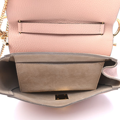 Chloe Grained Lambskin Drew Shoulder Bag Cement Pink 4 of 5