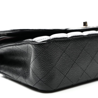 Chanel Caviar Quilted Medium Double Flap Black 9 of 10