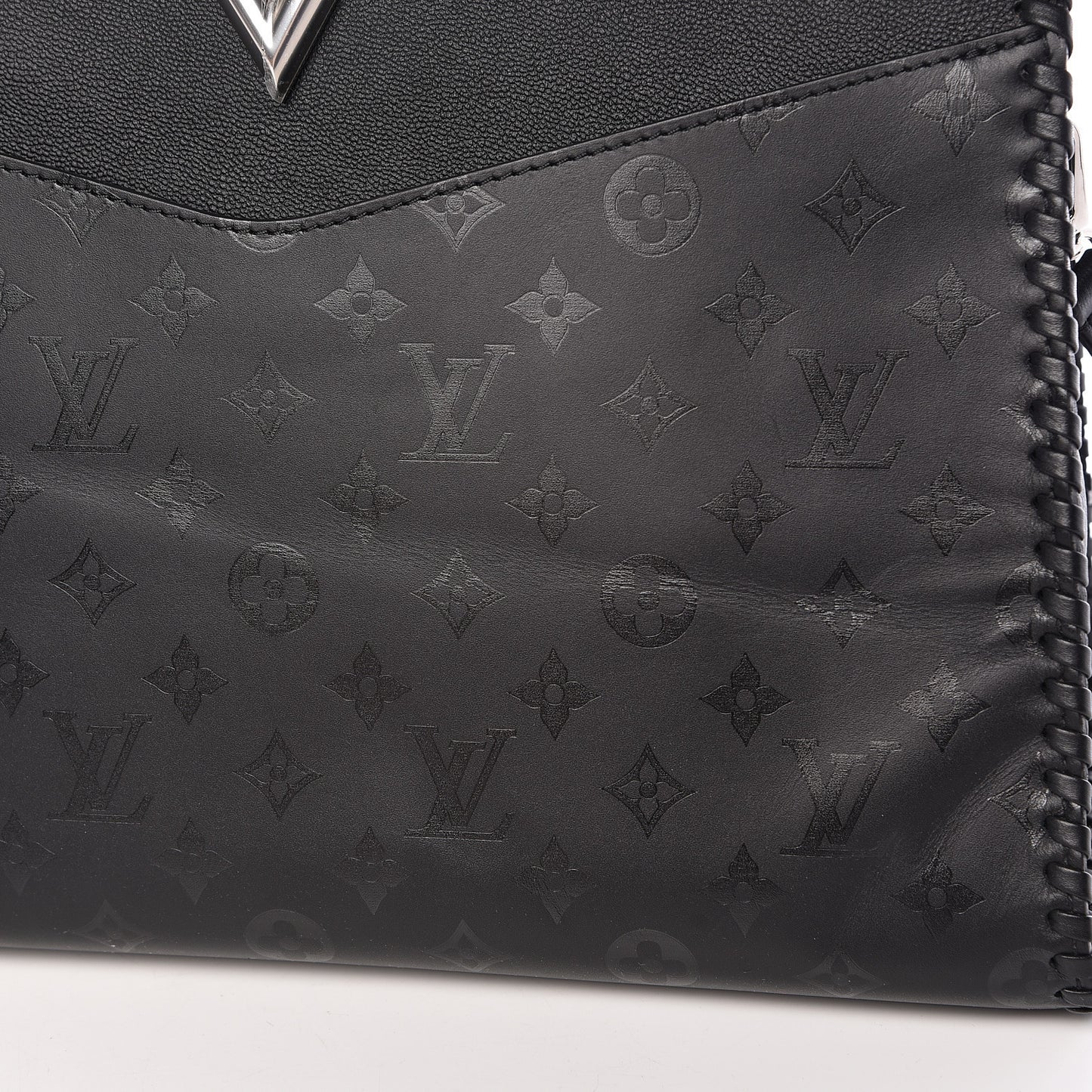 Monogram Cuir Plume Very Zipped Tote Black