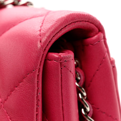 Chanel Lambskin Quilted Clutch With Chain Flap Pink 8 of 9