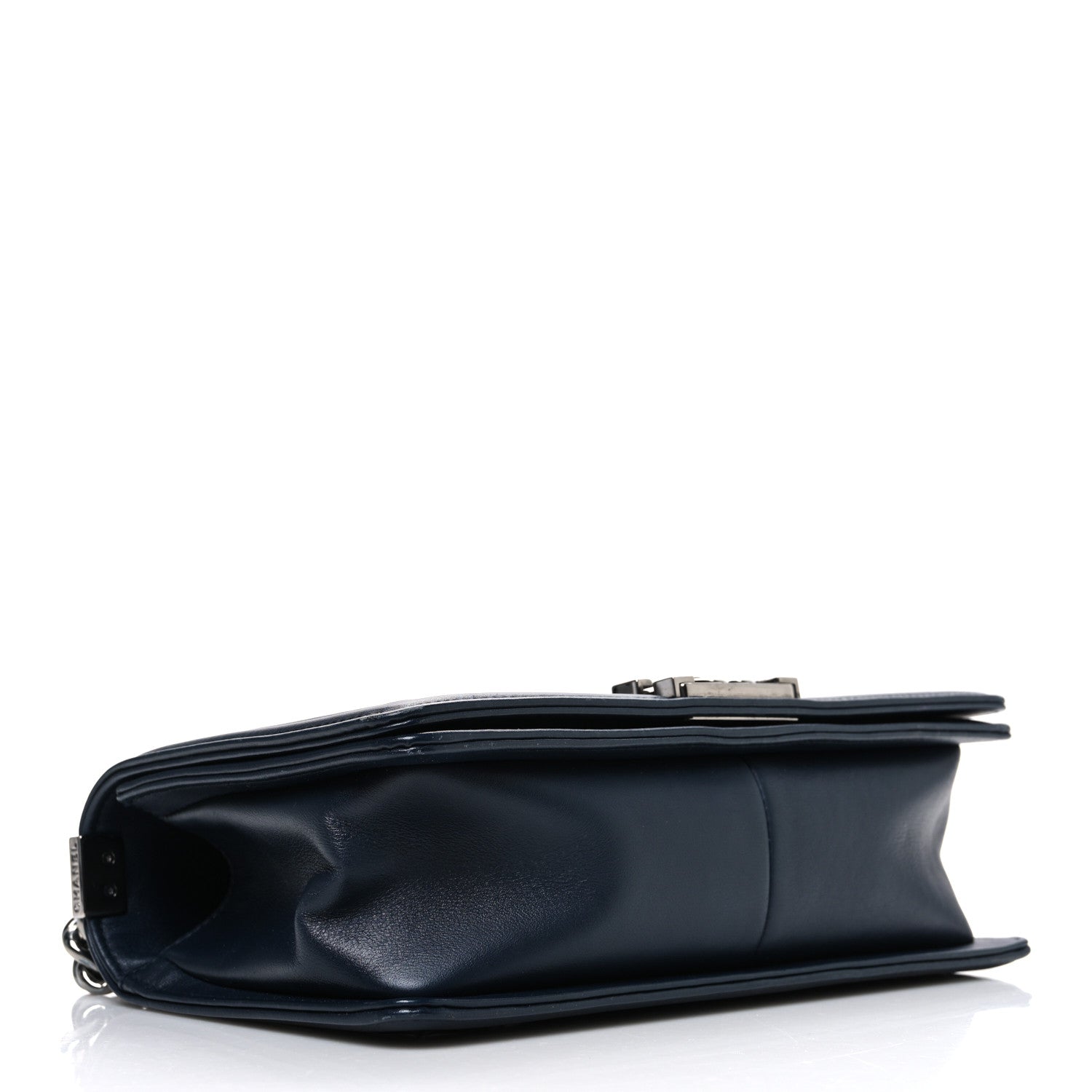 Chanel Calfskin Quilted Medium Boy Flap Dark Navy 4 of 12