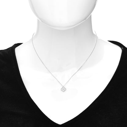 Van Cleef & Arpels 18K White Gold Diamond Sweet Alhambra Pendant Necklace 2 of 5