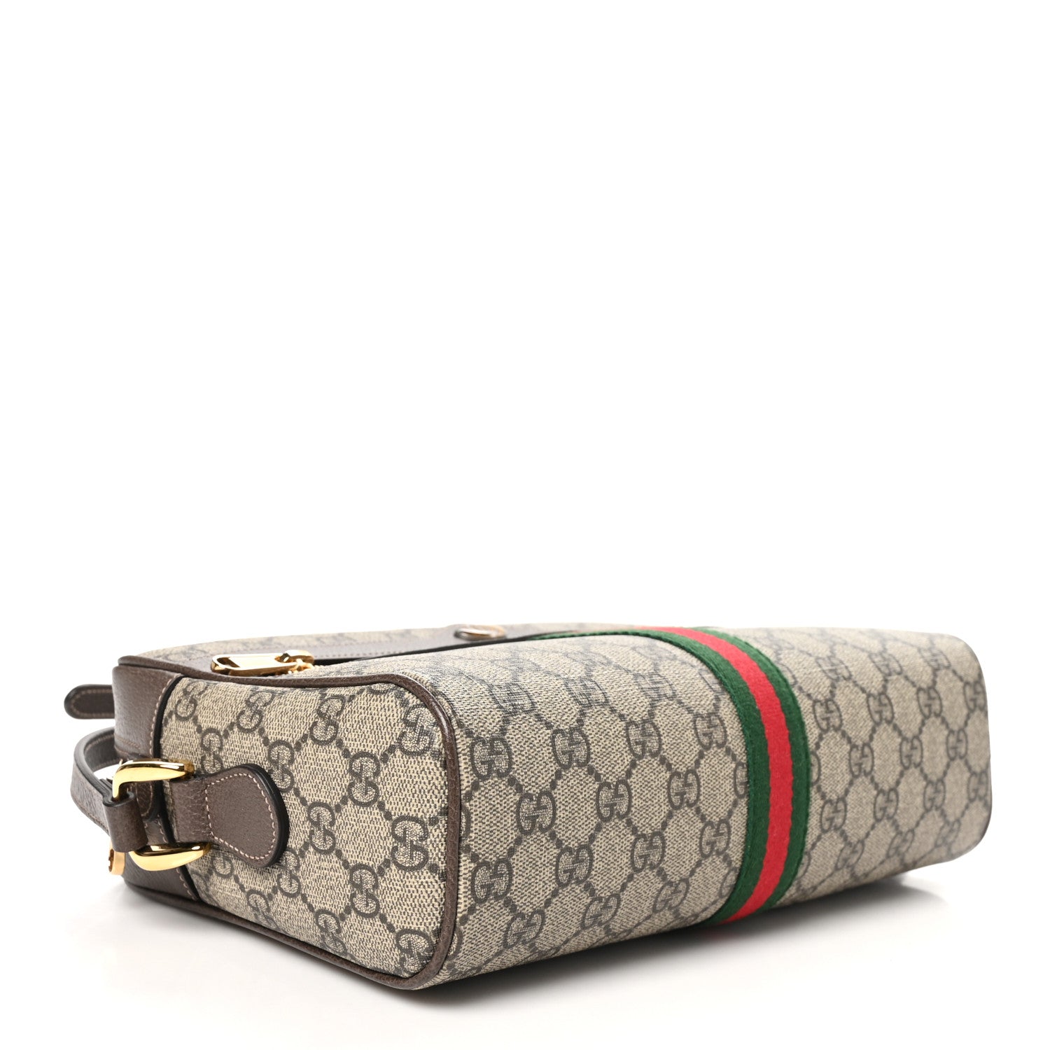 Gucci GG Supreme Monogram Web Small Ophidia Shoulder Bag Brown 4 of 10
