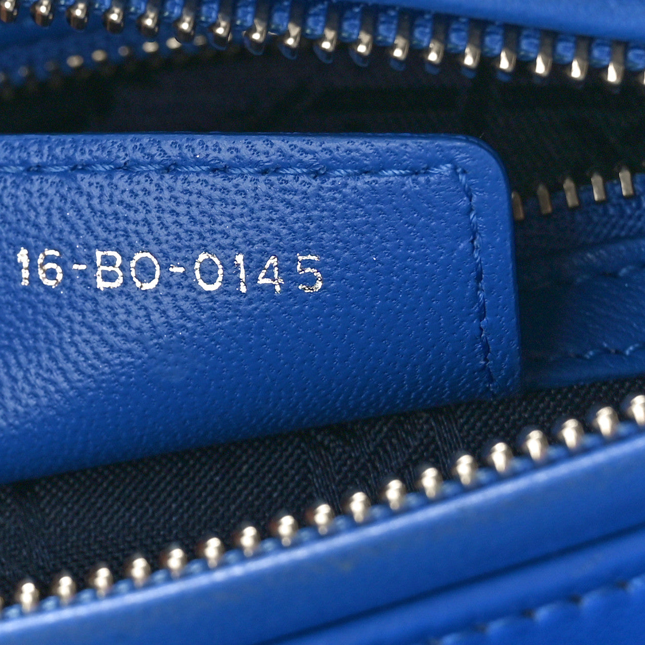 Lambskin Cannage Medium Lady Dior Blue Persan