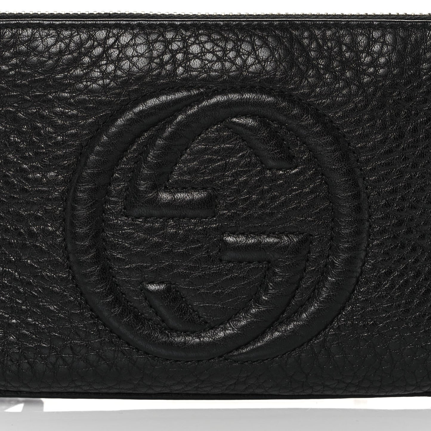 Pebbled Calfskin Soho Wristlet Black