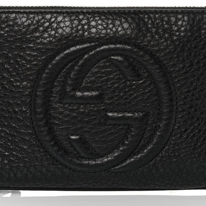 Gucci Pebbled Calfskin Soho Wristlet Black 9 of 10