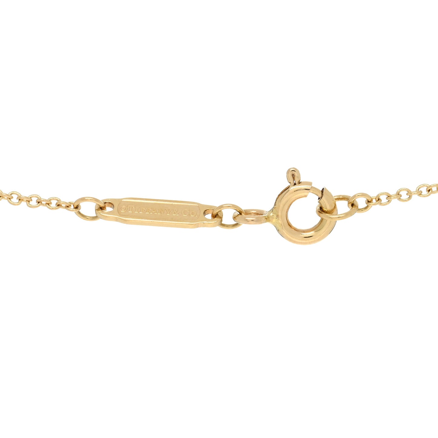 18K Yellow Gold Diamond T Baguette Pave Pendant Necklace