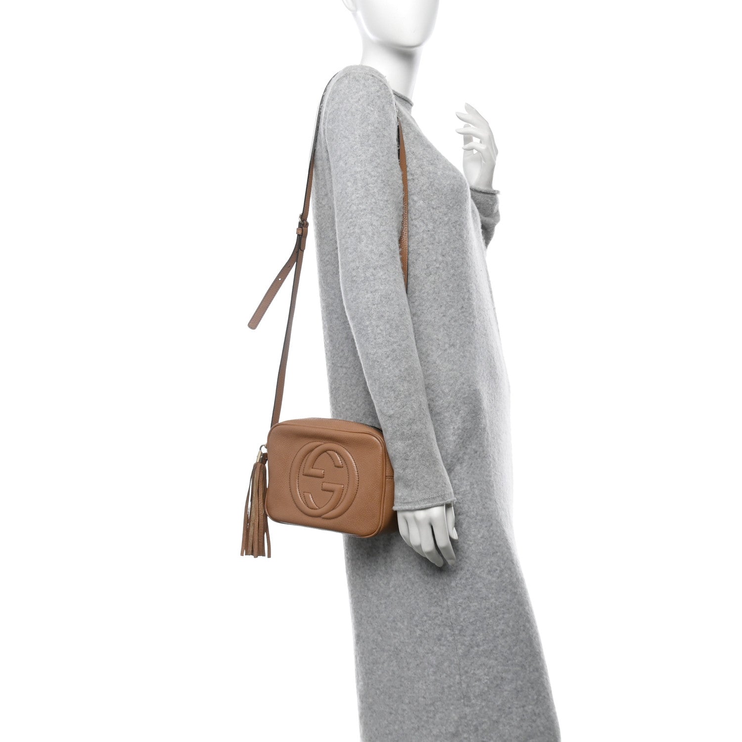 Gucci Pebbled Calfskin Small Soho Disco Bag Camelia 2 of 20