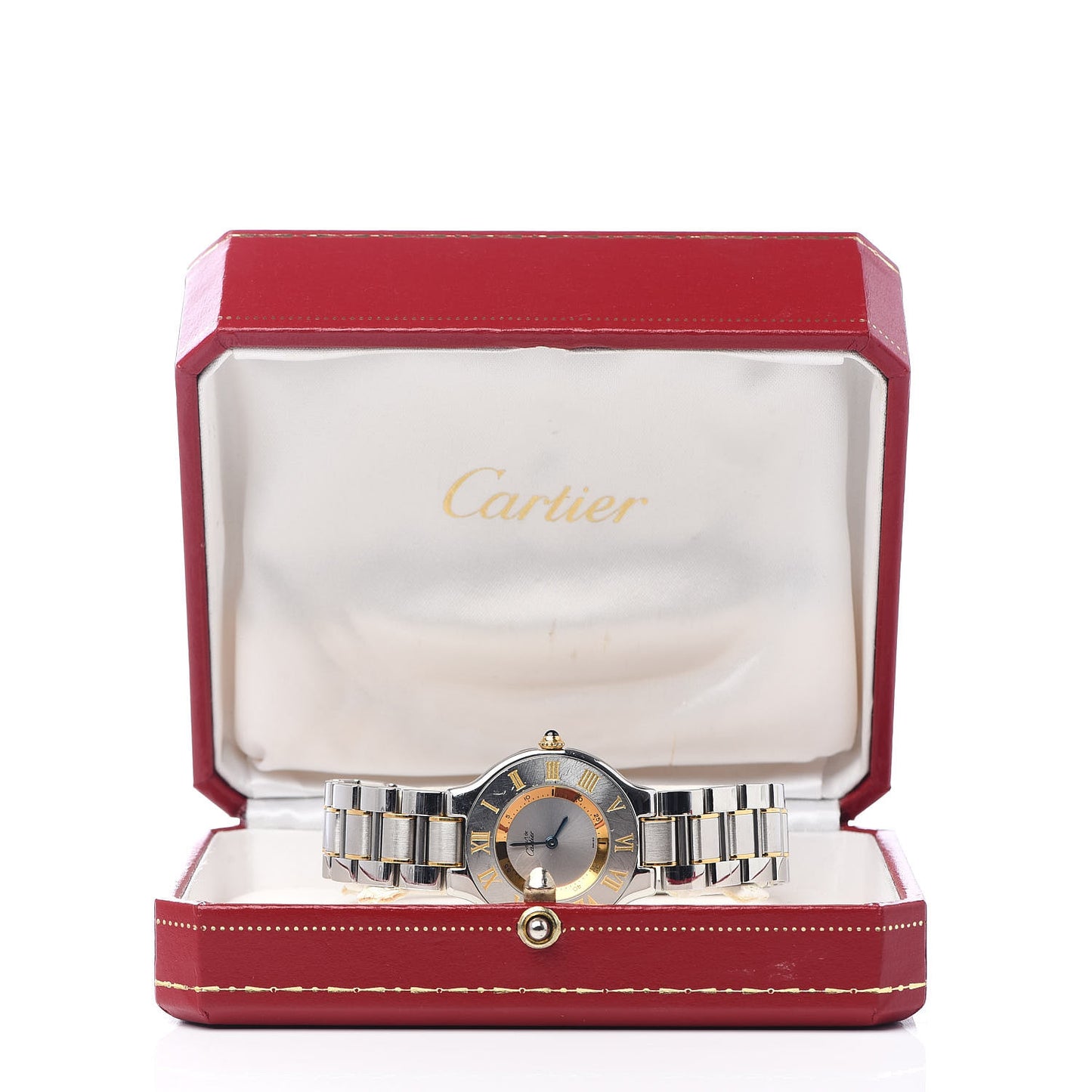 Stainless Steel 18K Yellow Gold 31mm Must De 21 Quartz Watch