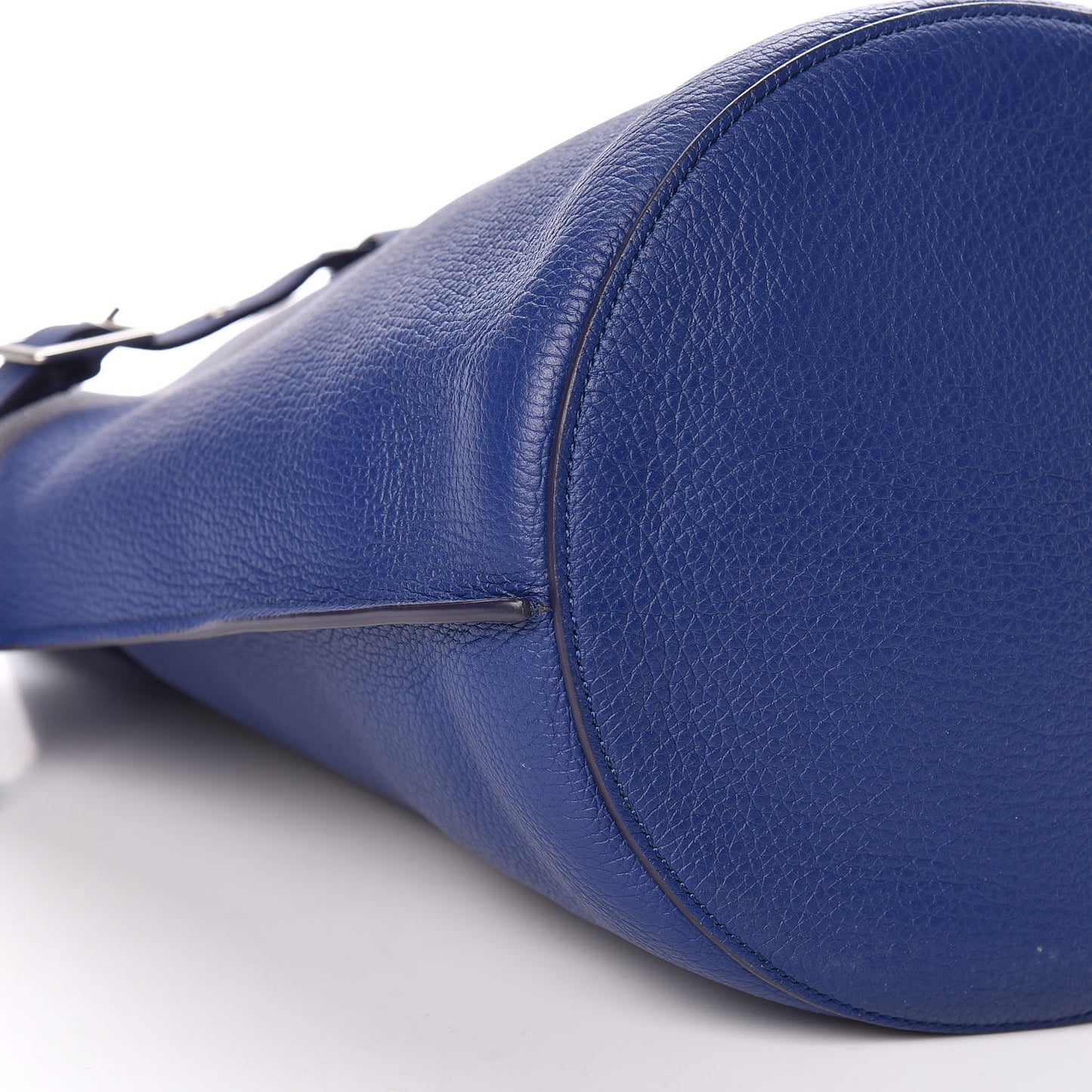 Supple Grained Calfskin Big Bag Bucket Cobalt