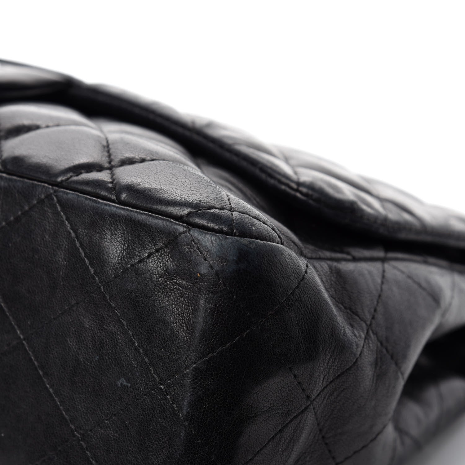 Chanel Lambskin Quilted Jumbo Single Flap Black 9 of 17