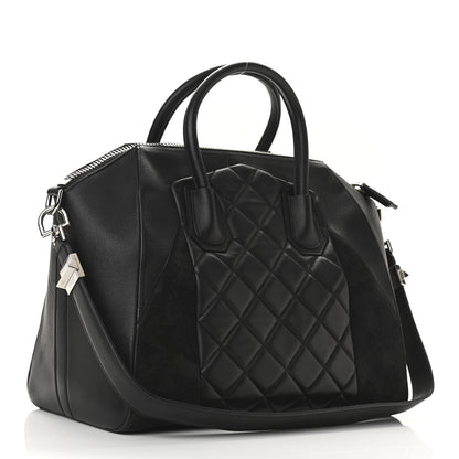 Givenchy Sugar Goatskin Lambskin Diamond Quilted Medium Antigona Black 3 of 10