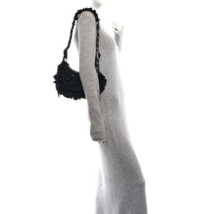 Balenciaga Ruffled Jersey Le Cagole Shoulder Bag XS Black 2 of 11