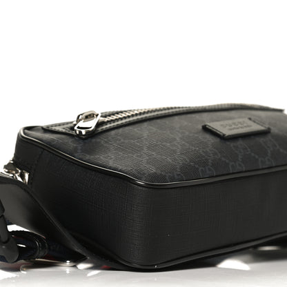 Gucci Soft GG Supreme Monogram Web Belt Bag Black Grey 9 of 12