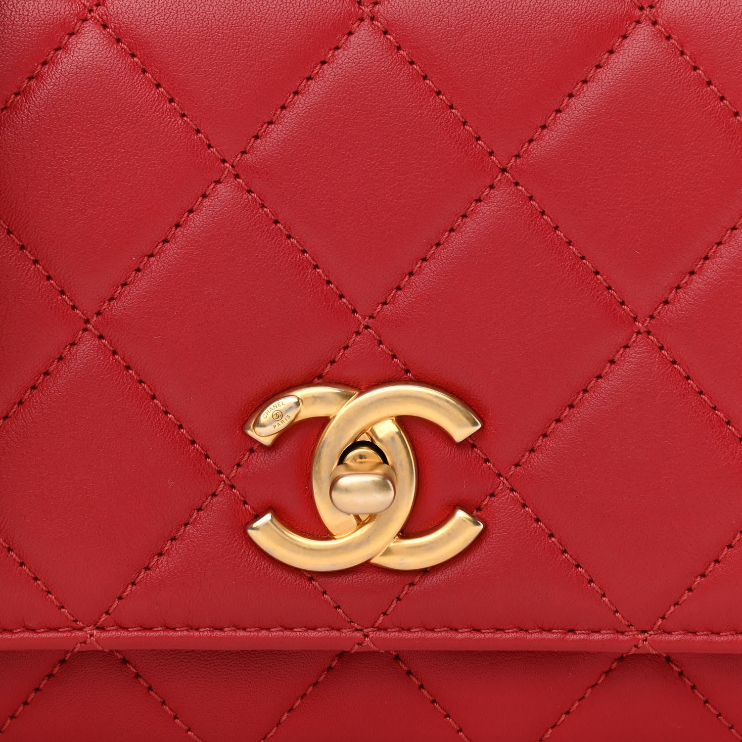 Chanel Lambskin Quilted Multiple Chain Flap Red 8 of 11