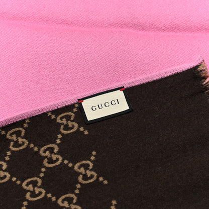 Gucci Wool Silk GG Monogram Ripon Simple Scarf Roseate 3 of 4