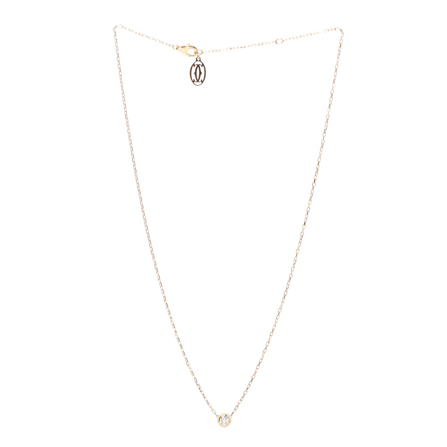 18K Yellow Gold Diamond LM D'Amour Pendant Necklace