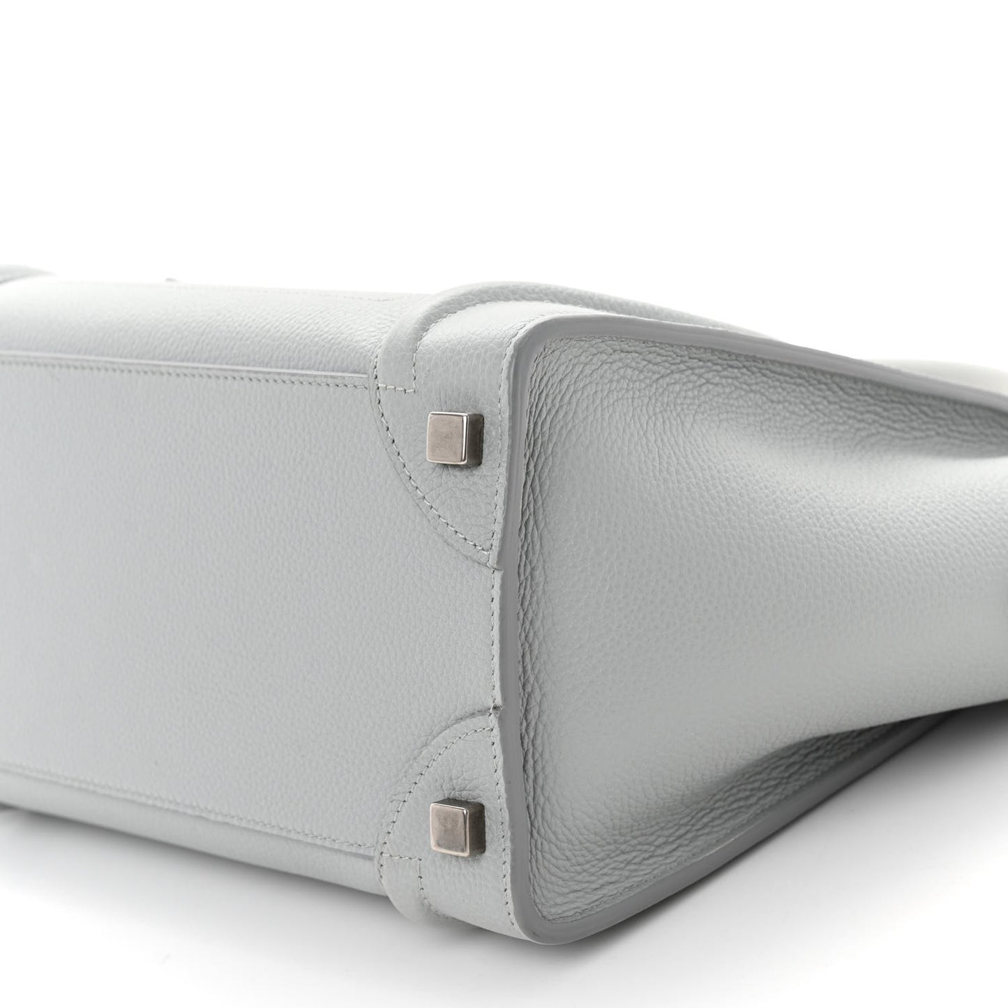 Baby Drummed Calfskin Micro Luggage Sky